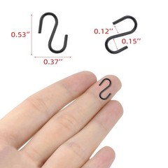 100 Pack Mini S Hooks for Hanging Small S Hook for Jewelry Metal S-hook Mini S S