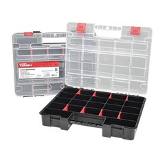 Hyper Tough 2-Pack Organizer, Stackable Plastic With 8 Movable Dividers,93512638