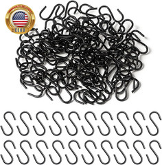100PCS Mini S Hooks, 0.6Inch S-Shaped Hooks Stainless Steel Mini Ornament Hook S