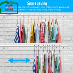 Fayleeko Stainless Steel Wire Hangers – 50 Pack Heavy Duty, Space Saving 16.5 In