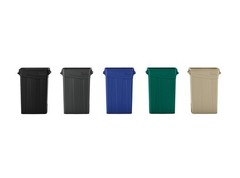 23-Gallon Narrow Trash Can with Handles – Durable Garbage Can, Gray, Made in …