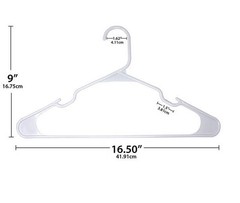 Mainstays Clothing Hangers, 50 Pack, White, Durable Plastic
