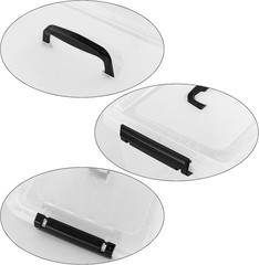 12 Quart Latching Storage Bin with Handle – Durable Plastic Organizer Box