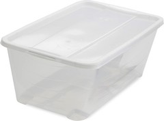 10-Pack Plastic Storage Box, Stackable Shoe Organizer Tote Containers, 6 Lite…
