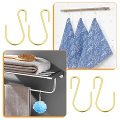 LIQWEI 60 Pcs S Hooks for Hanging, 1 Inch Metal Hanging Hook S Shaped Metal H…