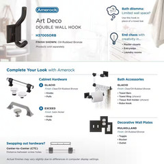 Aliso 4-1/2 In. L Oil Rubbed Bronze Double Prong Wall Hook