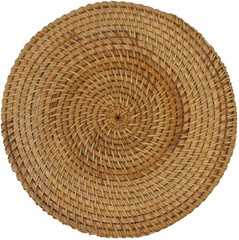 Hand Woven Rattan Serving Basket 9.45 Inch – round Platter for Fruit, Snacks, Ap