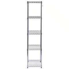 5-Tier Wire Metal Chrome Garage Storage Shelving Unit (24 In. W X 59 In. H X 14