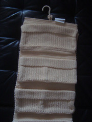 IKEA LIDAN Ivory Crochet 9 Pocket Hanging Storage Organizer 12 1/2 x 42 1/2″ NEW