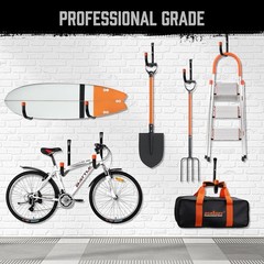 Heavy Duty Garage Hooks 8 Inch Steel Wall Mount Organizers for Tools Bicycles