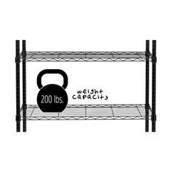 5 Tier Heavy Duty Steel Shelving Unit Adjustable Storage 200 Pounds Black 72 …