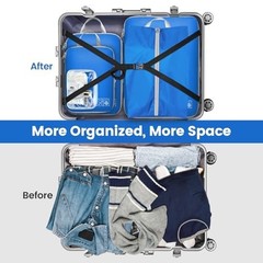 Compression Packing Cubes for Travel 6 Set Nylon Lightweight Luggage Organizer