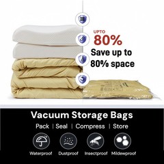 Vacuum Storage Bags Space Saver Compression Bags Reusable with Hand Pump