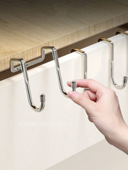 1pc Stainless Steel Double S Hook – No Drilling, Towel & Coat Hanger – NEW