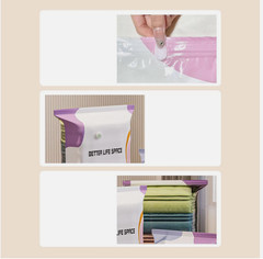No-Pump Vacuum Storage Bags Large Cube Space Saver Compression Bags