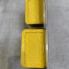 GreenMade Mini Bin Stackable Plastic Storage Bins 10-Pack Black/Yellow