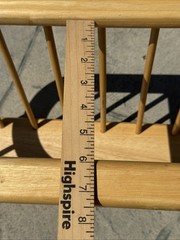 Vintage Dansk Danish MCM Wood Spindle Magazine Rack Record Holder 21-1/2 X 12×9”