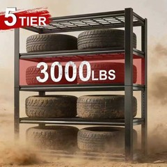 72″ Adjustable Double Heavy Duty Metal Layer Column Garage Shelving Rack 3000lbs