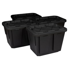 12 Gallon Storage Bin Container 4- pack, Heavy Duty, Lids, Greenmade 5 Color NEW