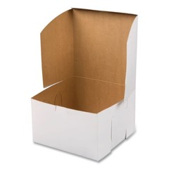 SCT 09455 One-Piece Non-Window Paper Bakery Boxes – White (100/Carton) New