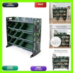 Humble Crew Toy Storage Organizer 9 Removable Storage Bins For Kids Playroom