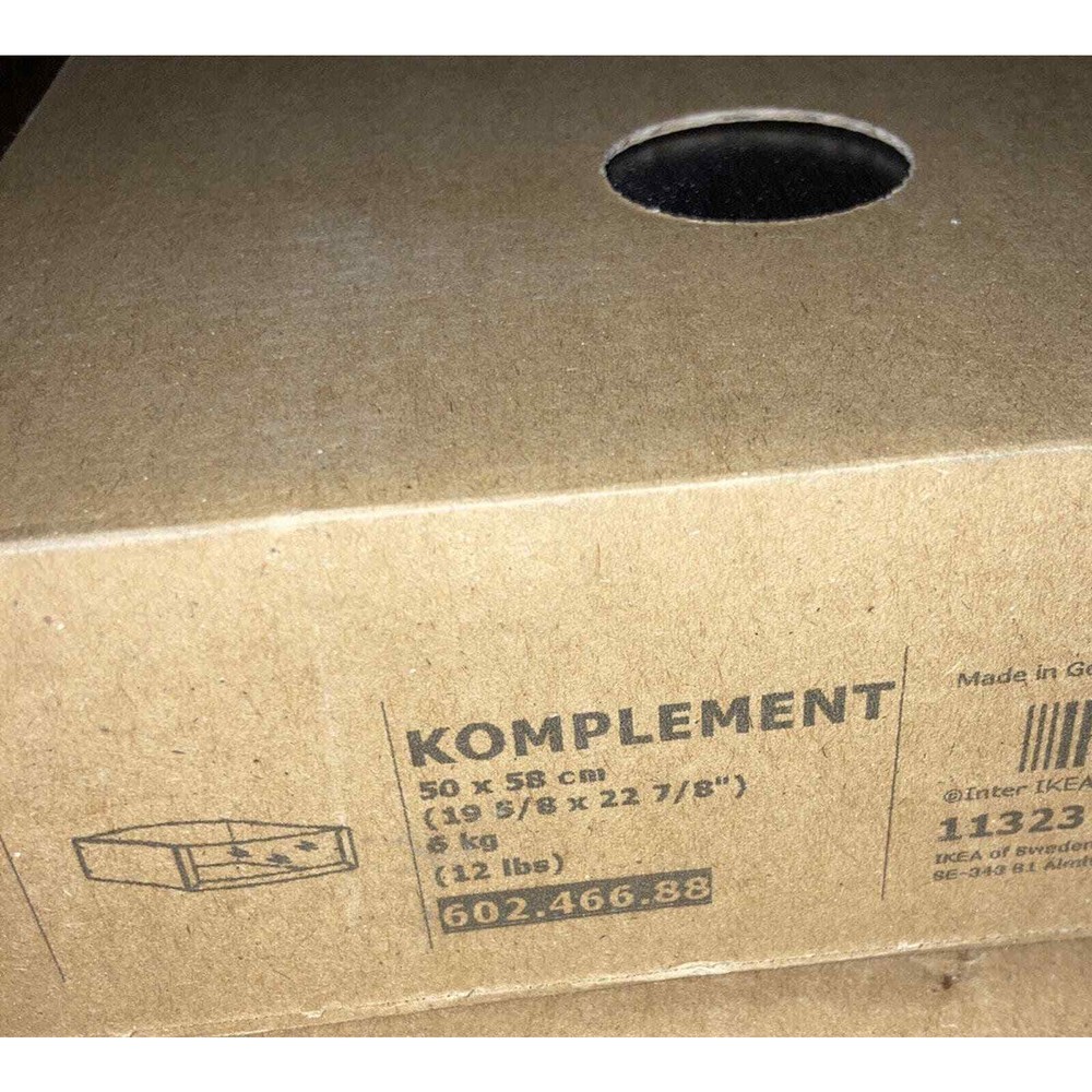 IKEA KOMPLEMENT Drawer With Glass Front Black-brown 19 5/8×22 7/8″ 602.466.88