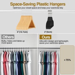 Ueakpic Plastic Hangers 50 Pack 16.5 In Heavy Duty Clothes Hangers 360 Swivel