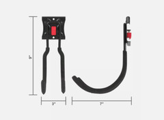 Hyper Tough Quick Release 6-inch U Hook for Snap Rail, Organizer, Wall Mount