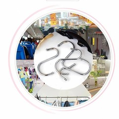 10PCS Stainless Steel S Hooks Heavy Duty Kitchen Bathroom Hanging Hooks