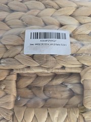(6) 10.5 x 10.5in Wicker Storage Baskets for Shelves, Water Hyacinth Storage…