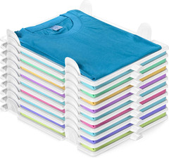 Tshirt Organizer for Clothes Storage, Stackable Closet Organizer