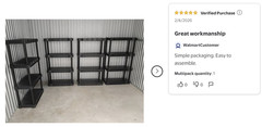 Hyper Tough 4 Tier Storage Shelving Plastic Heavy Duty Organizer Rack Black