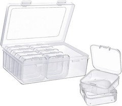 12 Pieces Small Clear Plastic Beads Storage 2.12 x x 0.79 Inch,