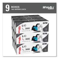 L40 Towels, POP-UP Box, White, 16-2/5 In. X 9-4/5 In., 100/Box, 9 Boxes/Carton