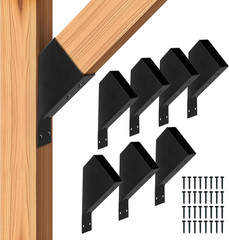 8 Pack 2×4 Pergola Brackets 45 Degree Corner Kit Steel Powder Coated Roof Gazebo