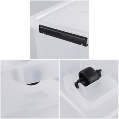 Lasbily 4 Packs 30 Quart Stackable Plastic Storage Bins with Lids and Wheels