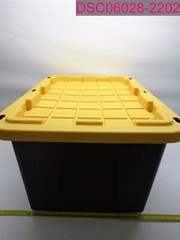 QTY=4; Project Source Commander Large 27-Gallon Black Heavy Duty Tote w/ Lid