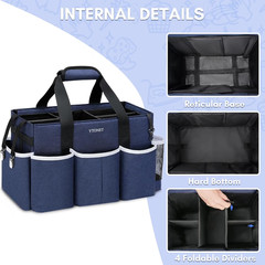 Cleaning Caddy Bag Wearable Organizer w/ Strap 8 Compartments Waterproof
