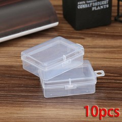 10pcs Small Clear Plastic Rectangular Storage Box Jewelry Beads Container Case
