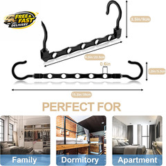 24 Pack Hangers Space Saving Magic Space Saver Storage Smart Plastic Clothes