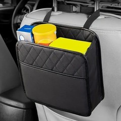 PU Leather Car Seat Organizer Storage Bag Universal Auto Backseat Pocket