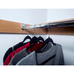 Design House Adjustable Closet Rod, Steel 65 In. to 120 In. L, Polished Chrome