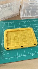 Set of Clear Lowes Mini Totes With Yellow Lids – 5 Pieces