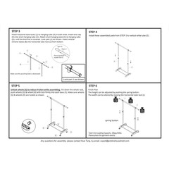Mainstays Adjustable Metal Rolling Garment Clothes Rack Storage Organizer Hangin