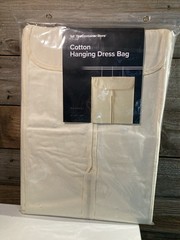 The Container Store Cotton Hanging Suit Coat Bag 14 x 20 x 42” Natural Color New