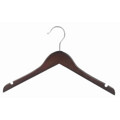 Only Hangers 14″ Walnut Wood Junior Shirt Hanger (pack of 25)