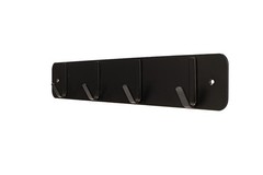 Traditional Wall Mounted Hook Rack with 4 Hooks, Matte Black Finish, for Entr…