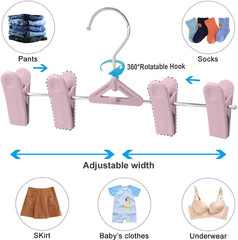 50 Pack Pants Hangers, Stackable Clothes Hangers with Clips