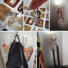 Magnetic Hooks 140LBS Heavy Duty Neodymium Magnet with Swiveling Carabiner Magne