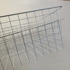 SET OF 2 Ikea JONAXEL Wire basket, white, 19 5/8×20 1/8×5 7/8 ” Sock Crate